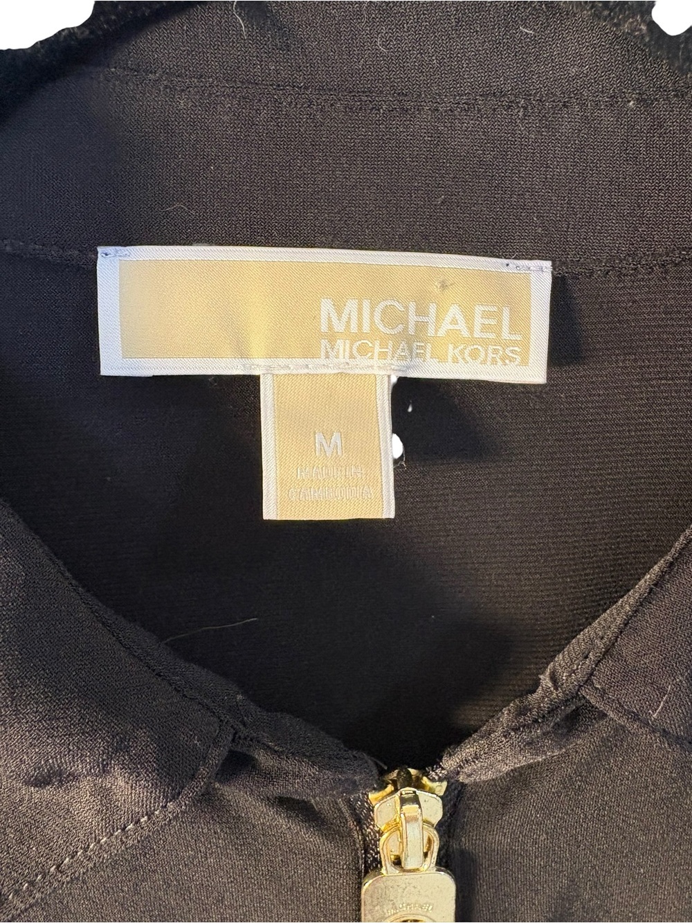 Michael Kors Black Sleeveless Zip-Front Jumpsuit with Chest Pockets - Picture 6 of 8